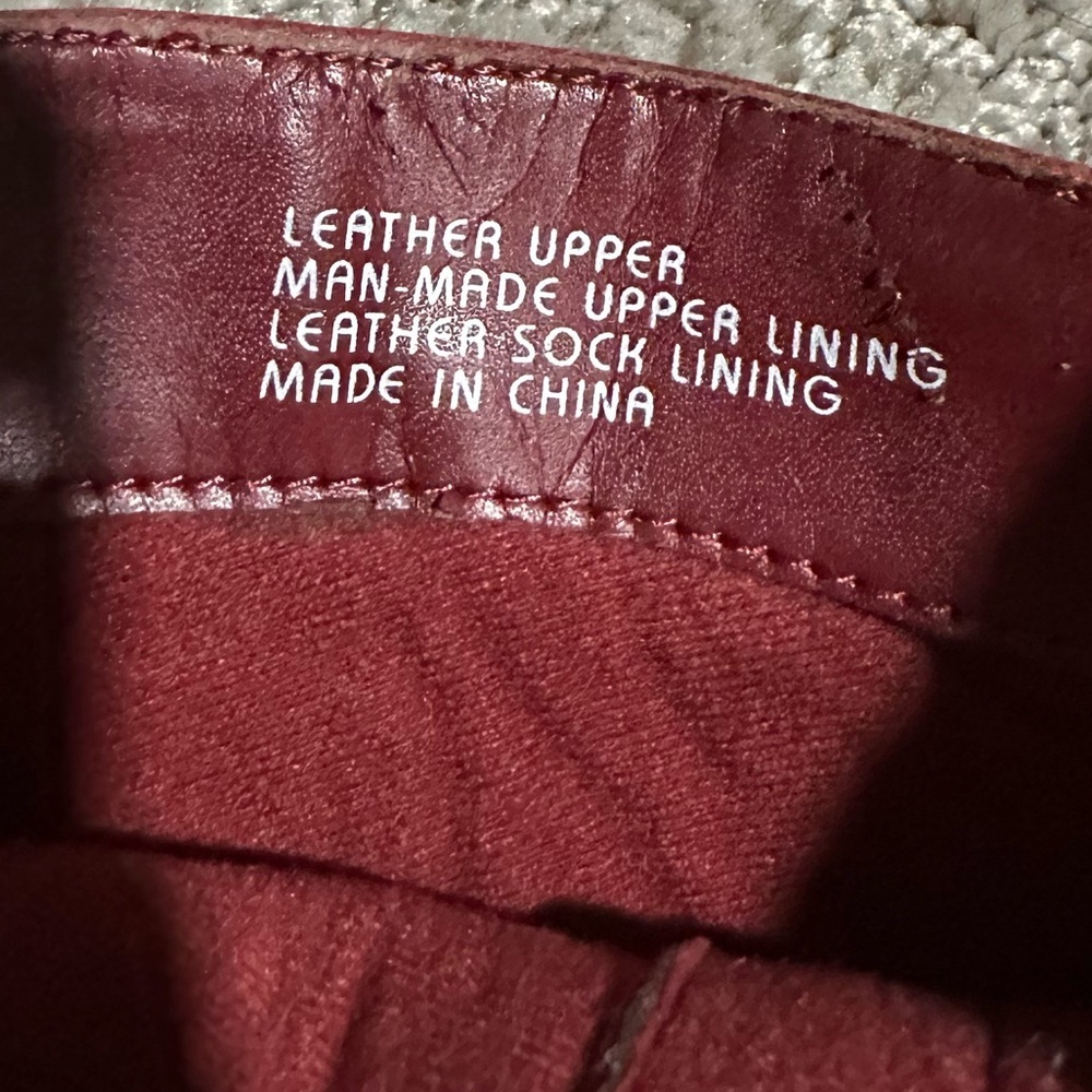 Earth Leather Tall Shaft Boots With Strap Detail Orchard Bordeaux‎ - Picture 6 of 7